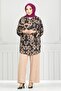 Black Patterned Shirt Set - 1573Lna1042-M - 2