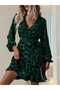 Women's Leopard Print Belted Dress - 4