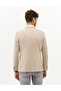 Beige Ex. Slim Fit Linen Blend Jacket 50264886-Vr011 - 5