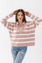 Lace-Up Polo Neck Oversize Knitwear Blouse 31242 - 2