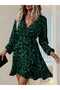 Women's Leopard Print Belted Dress - 2