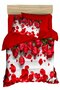 Red Roses and Leaves Single Young Bedding Set