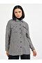 Oversized Longline Houndstooth Shacket