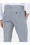 Navy Blue Slim Fit Elastic Waist Canvas Trousers 50265905-Vr033 - 3