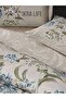Elodie Beige Satin Double Duvet Cover - 2