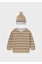 Baby Hat Striped Sweater Sand 2312 - 4