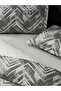 Edith Anthracite Satin Double Duvet Cover 200X220 cm - 4