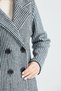 Black Mink Coat - Houndstooth Patterned - 3