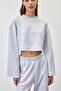 Oversized Fit Crop Sweatshirt - 2