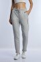 Women's 3 Thread Non-Embroidered Change Your Mind Embroidered Sweatpants Gray Melange