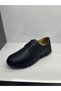 500 Black Leather Orthopedic Sole Men's Shoes - 2