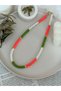 Colorful Fimo Necklace with Gold Detail |   Summer Women's Necklace |   Orange Colored Necklace - 3