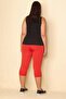 Women's Plus Size Red Side Stripe Lycra Jersey Leggings Trousers 65n28657 - 4
