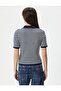 Polo Neck Sweater Buttoned Short Sleeve - 4