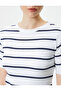 Short Sleeve Sweater Knitwear Crew Neck Jacquard Textured - 5