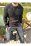 Non-Pilling Natural Cotton Comfortable Cut Loose Sweater Oversize Laser Cut with Ripped Detail - 3