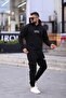3 Thread Raised Straight Hooded Pipe Leg Tracksuit Set - 2