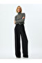 Women's Black Patterned T-Shirt 5Wak50025Uk - 2