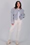 Women's Gray Padded Short Bomber Jacket - 3