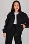 Black Padded Women's Bomber Jacket - Short