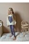 Leopard Printed Hearted Tights Girl's Bottom Top Set - 2