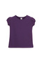 Purple Basic Baby Girl Snap Neck Watermelon Sleeve T-Shirt