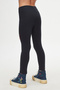 Dark Navy Blue New York Printed Embroidered Girls' Winter Tights - 5