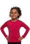 Dark Fuchsia Basic Seasonal Lycra Long Sleeve Girls' T-Shirt