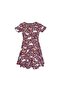 Lazy Cat Girl's Patterned Short Sleeve Dress