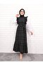 Hijab Frilly Belted Gilet - Tweed Fabric, Unlined - 3