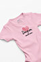 Organic 100% Cotton Let My Uncle Be Enough Heart Printed Baby Bodysuit Snap Fastener Bodysuit 5742-P