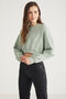 Amy Women's 100% Organic Cotton Green Sweatshirt - 3