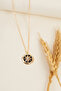 Women's Black Enamel Zircon Stone Pole Necklace - 4