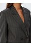 Double Breasted Oversize Blazer Jacket with Flap Pocket Detail - 5
