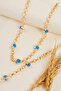 Women's Evil Eye Beaded Eye Model Necklace and Bracelet Set