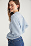 Amy Women's 100% Organic Cotton Blue Sweatshirt - 5