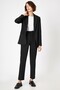 Black Pleated Carrot Cut Belt Detailed Trousers - 3