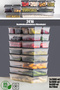2012 24-Piece Icebox Refrigerator Organizer Suitable for Deep Freezer Pulse Storage Container Set - Anthracite - 2
