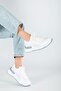 White Quilted Detailed Sneakers - 5