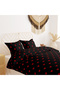 Ground Black 80 Thread Special Woven Double Heart Duvet Cover Set