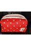 Red Heart Patterned Makeup Bag - Medium Size - 2