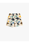Dinosaur Printed Shorts with Elastic Waist - 2