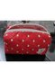 Red Heart Patterned Makeup Bag - Medium Size