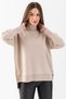 Selanık Slit Old Money Knitwear Blouse 171014 Beige