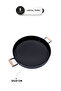 37 cm Metal Coffee and Tea Presentation Tray with Black Wooden Handles - Breakfast Tray Stylish Durable Design - 4