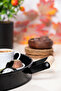 37 cm Metal Coffee and Tea Presentation Tray with Black Wooden Handles - Breakfast Tray Stylish Durable Design - 3