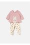 Baby Girl T-Shirt, Leggings with Booties Set, Pink 2504