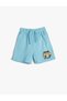 Shorts Tie Waist Elastic Printed Cotton