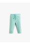 Ribbed Basic Leggings with Elastic Waistband and Pocket Detail