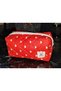 Red Heart Patterned Makeup Bag - Medium Size - 3
